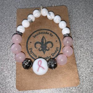 3 for $35 - "Faith" pink ribbon bracelet